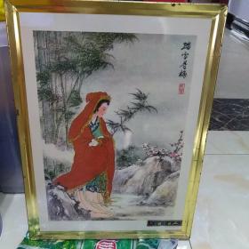 踏雪寻梅铁板画