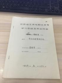 江苏省五交化职工中专 学习总结及毕业作业（1995年）