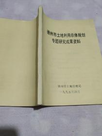 德州市土地利用总体规划专题研究成果资料