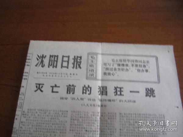 沈阳日报1976年12月17日