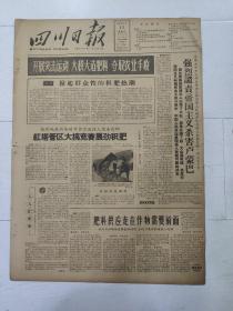 生日报老报纸四川日报1961年2月19日(4开四版)首都五十万人集会，坚决支持刚果人民维护民族独立和国家统一的正义斗争，强烈谴责帝国主义杀害卢蒙巴。