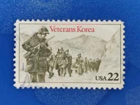 美国发行的韩战纪念邮票