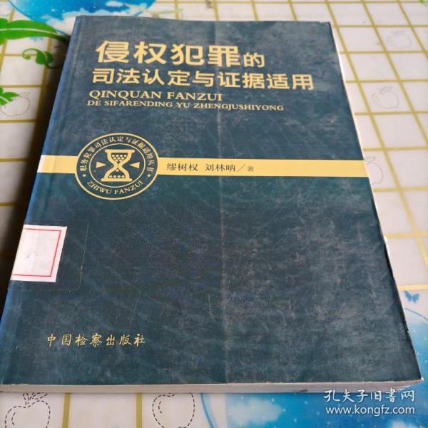 职务犯罪司法认定与证据适用丛书：侵权犯罪的司法认定与证据适用