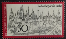 德国邮票ZA9，1969年陶伯尔河上游罗腾堡， 1全