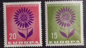 德国邮票ZA9，1964年 欧罗巴 欧洲邮电管理联合会你， 2全