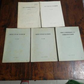 《共产党宣言》名词解释、《国家与革命》介绍提要、《国家与革命》名词解释、《唯物主义和经验批判主义》介绍提要和名词解释（讨论稿）五册