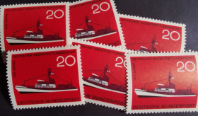 德国邮票ZA9，1965年德国海上遇难者营救协会成立百年，营救船