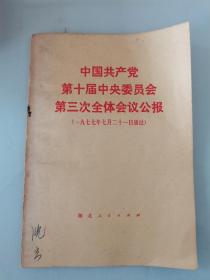 中国共产党第十届中央委员会第3次全体会议公报。