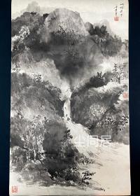 海派著名画家吴一平 泼墨山水（《荣宝斋画谱》收录画家）