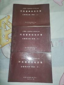 全国统一房屋修缮工程预算定额 河北省单位估价表    古建筑分册（明清）上中下三册全