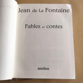 Jean de La Fontaine Fables  et contes（法文原版，拉封丹寓言故事，16开硬精装）。