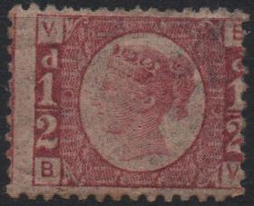 英国古典邮票，1870年第10版维多利亚女王½d，世界名人、君主