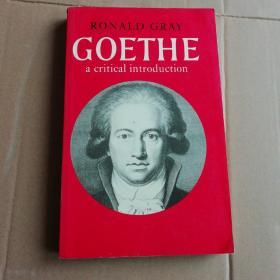 Goethe,  a critical introduction. by Ronald Gray.  <歌德，批评性导论> 英文原版