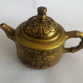 大清乾隆年制铜茶壶铜壶