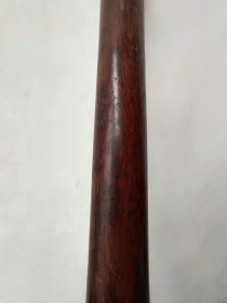 胶济铁路百年历史遗物的见证黄花梨镶嵌银丝文明棍（拐杖）一根