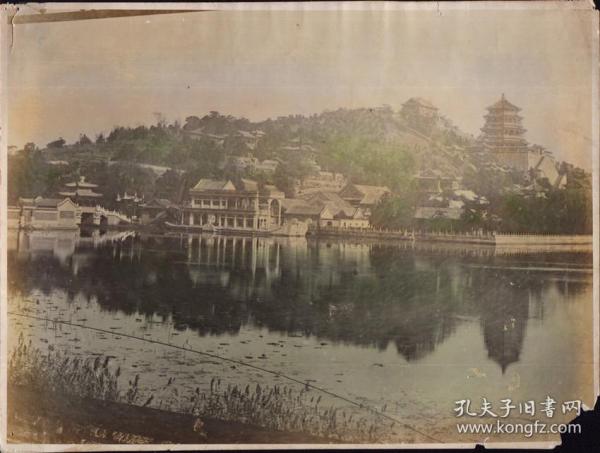 北京颐和园万寿山大型上色民国老相片照片