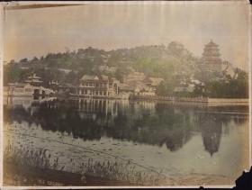 北京颐和园万寿山大型上色民国老相片照片