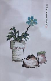 谭昌镕花鸟画---清供图