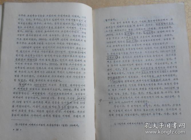 朝鲜族革命斗争史 （朝鲜文）(有铅笔划线）