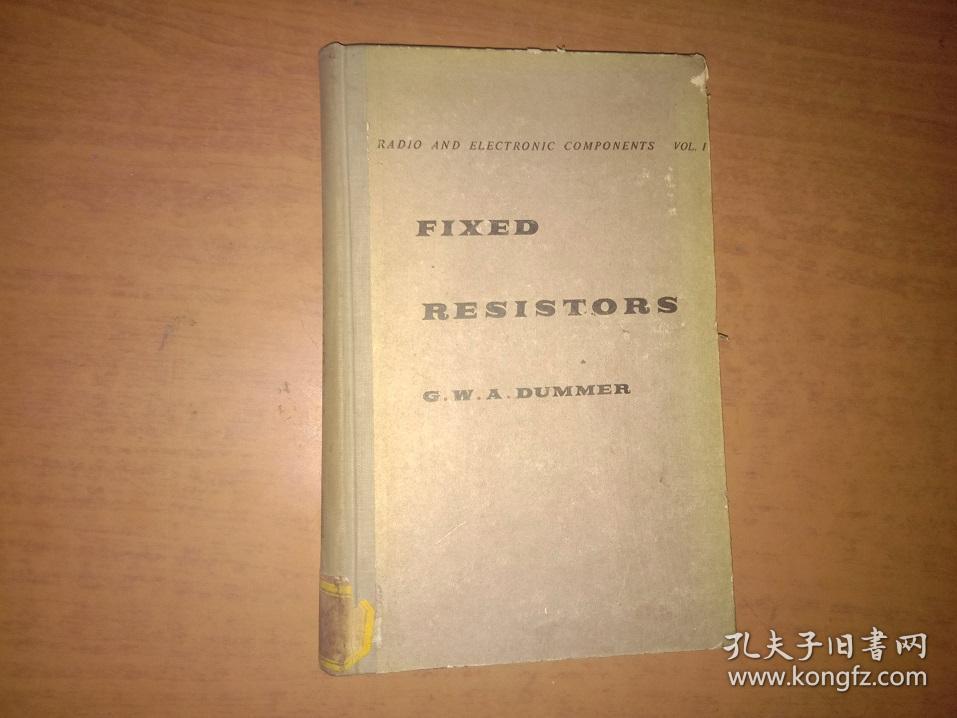 无线电及电子组分第一卷“固定电阻器”（英文版）【馆藏 内页干净自然旧】