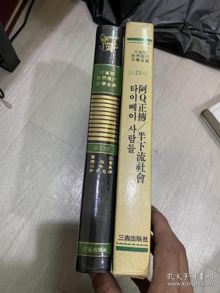 韩文原版：世界文学大全集35鲁迅、白先勇、赵滋蕃（阿Q正传、狂人日记、台北人、半下流社会）精装带函套