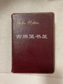 约20世纪初出版/酒红色皮面精装/弥尔顿诗集/the poetical works of john milton