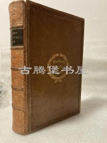 【签赠本】1853年英文/棕色全皮面精装/竹节书脊/《弥尔顿诗集》/milton's poetical works/两册合订本