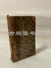 1822年英文/《拉封丹寓言》/皮质书脊，真皮包角/