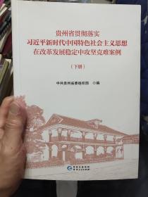 贵州省贯彻落实习近平新时代中国特色社会主义思想在改革发展稳定中攻坚克难案例（下册）