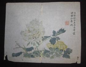 清末民国木板套色花鸟画散片22张合售