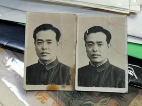 5.4×3.5厘米 刘世久 老照片两张