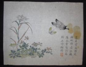 清末民国木板套色花鸟画散片22张合售