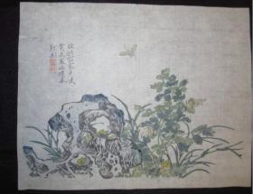 清末民国木板套色花鸟画散片22张合售