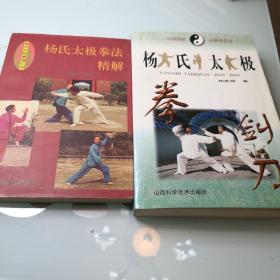 杨氏太极拳剑刀（最新版）（传世珍藏本）、杨氏太极拳法精解   2本合售   品好   内页干净无笔记划线