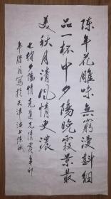 手书真迹书法：陈斌行书自作诗《七律 夕阳情》