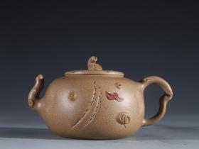 紫砂 树纹 茶壶