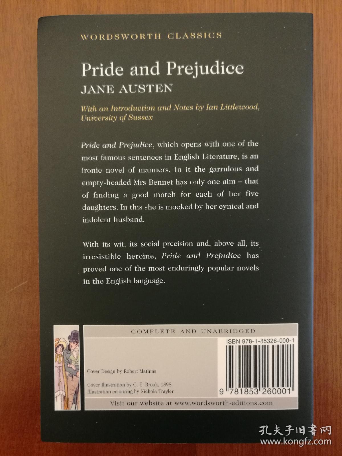 Pride and Prejudice （Wordsworth 简装版）（现货，实拍书影）