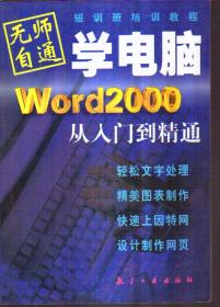 无师自通学电脑 Word 2000 从入门到精通