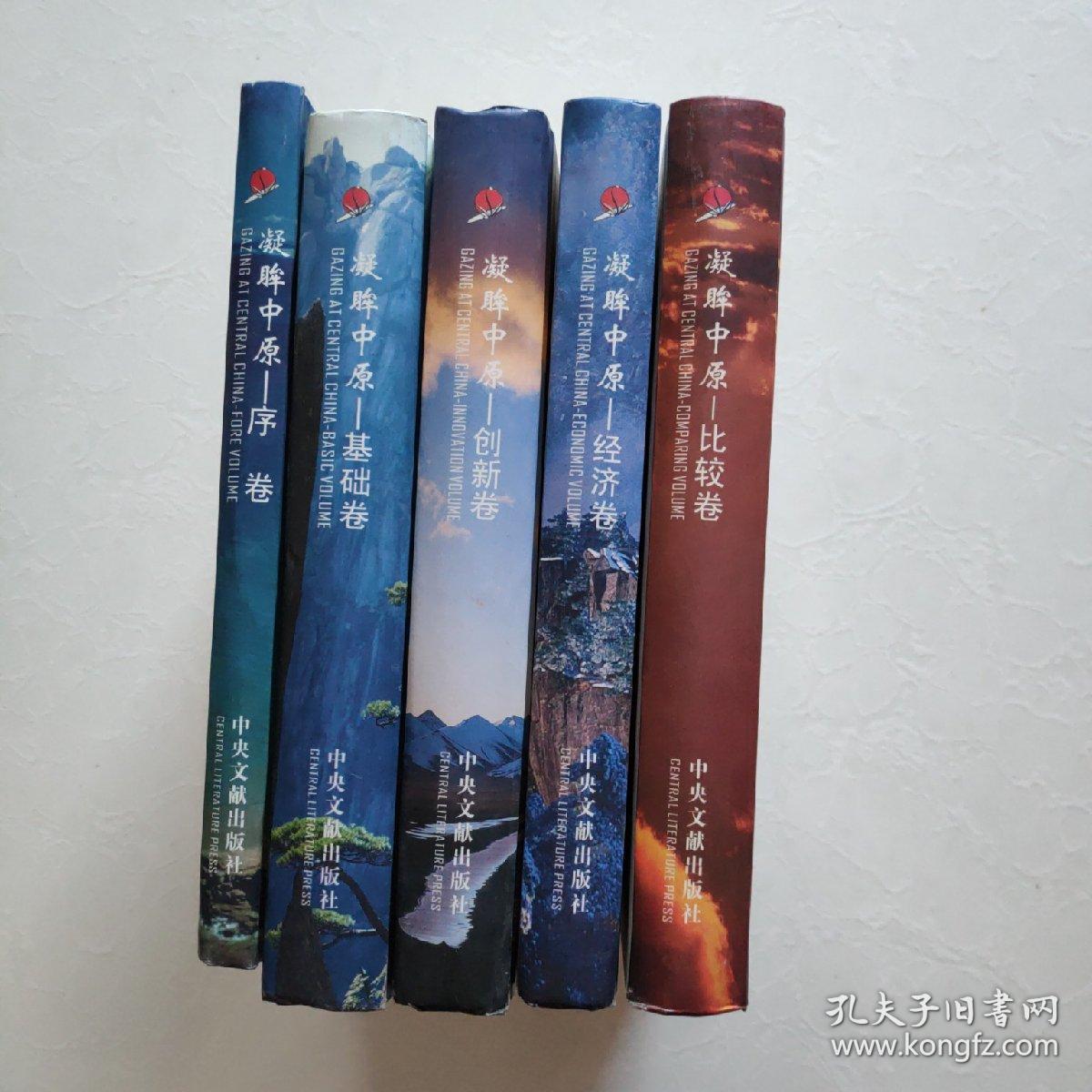 凝眸中原： 中国经济快速发展的第四板块 基础卷、比较卷、经济卷 创新卷  序卷）精装5本合售