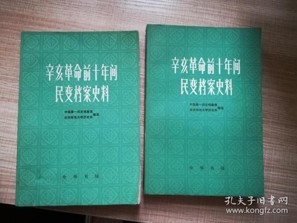 辛亥革命前十年间民变档案史料  上下