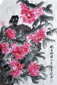 孙建东 舞春风 花鸟小中堂 手绘国画