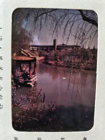 彩色反转片底片，1980年著名摄影家陆炳荣拍摄作品彩色反转片底片《太湖景色》，出版于《无锡游览图》，此底片为上海人民美术出版社留存出版物原版底片