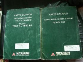 PARTS CATALOGMITSUBISHIFUSOTRUCKCHASSIS（三菱载重汽车结构图+发动机结构图）2册，日文原版