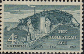 美国邮票，1962年宅地法百年，1全