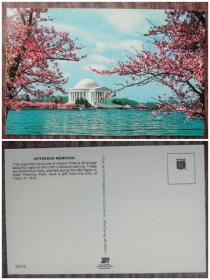 外国明信片，美国原版，杰斐逊纪念馆，品如图。
