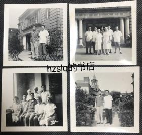 【系列照片】早期上海市立第一人民医院内众人留影4张合售，老照片内容少见、品质颇佳