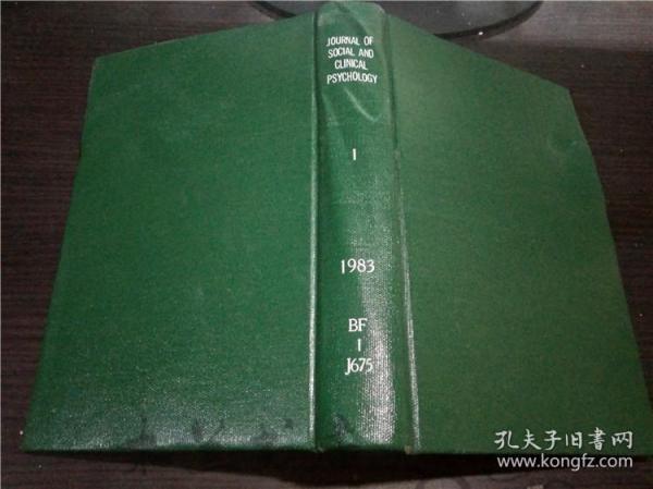 原版英法德意等外文 JOURNAL OF SOCIAL AND CLINICAL PSYCHOLOGY  1 1983 BF-J675 小16开硬精装