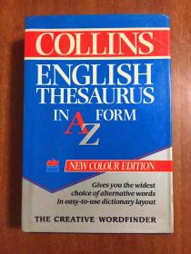 英国进口原装  柯林斯英语词典 DICTIONARY COLLINS ENGLISH THESAURUS    NEW COLOUR EDITION