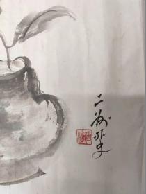 二州外史，国画小品，有印章，名头自鉴