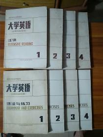 大学英语 泛读1-4册 语法与练习1-4册 共八本齐售